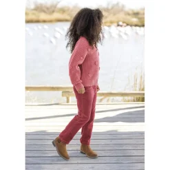 Ulltröja med Pom-Pom Blommor><noscript><img width=