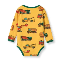 Ulm Långärmad Baby Body Med Fordon Gul Sunstruck><noscript><img width=