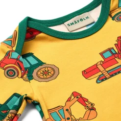 Ulm Långärmad Baby Body Med Fordon Gul Sunstruck><noscript><img width=