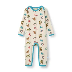 Ulm Långärmad Babydräkt Med Juldekorationer Vit Vanilla>Småfolk Outlet