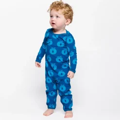 Ulm Långärmad Babydräkt Med Äpplen Blå Vivid Blue><noscript><img width=