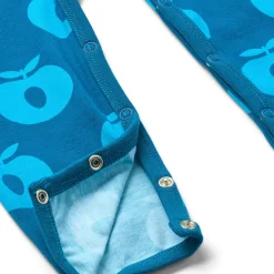 Ulm Långärmad Babydräkt Med Äpplen Blå Vivid Blue><noscript><img width=