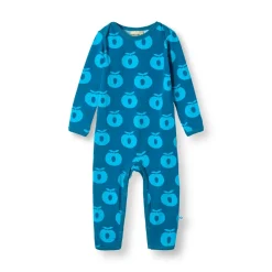 Ulm Långärmad Babydräkt Med Äpplen Blå Vivid Blue><noscript><img width=
