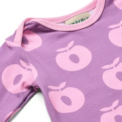 Ulm Långärmad Babydräkt Med Äpplen Lila Purple Iris><noscript><img width=