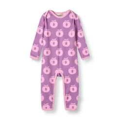 Ulm Långärmad Babydräkt Med Äpplen Lila Purple Iris><noscript><img width=