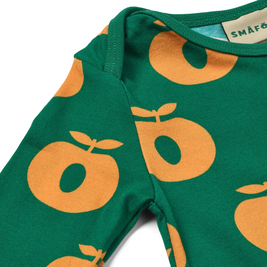 Ulm Long-Sleeved Baby Suit with Apples Cedar tree>Småfolk Clearance