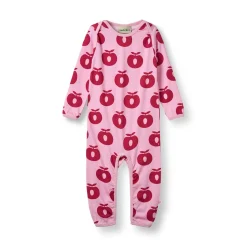 Ulm Long-Sleeved Baby Suit with Apples Pink lilac>Småfolk Hot