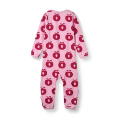 Ulm Long-Sleeved Baby Suit with Apples Pink lilac>Småfolk Hot