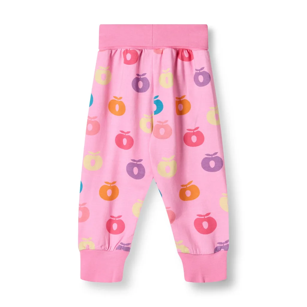 Ulm Pants For Baby with Apples Pink lilac>Småfolk Hot
