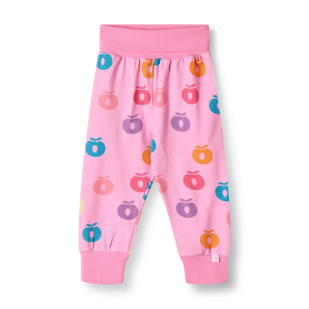 Ulm Pants For Baby with Apples Pink lilac>Småfolk Hot