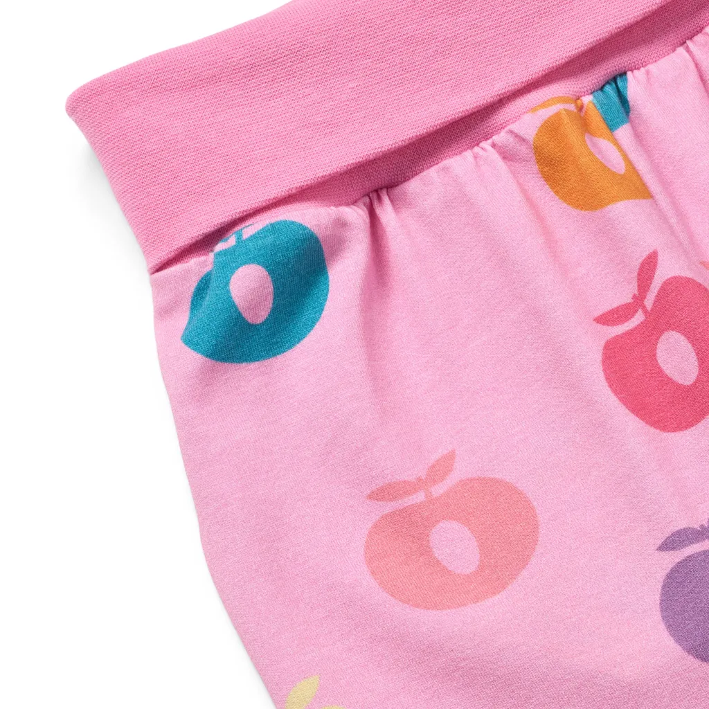 Ulm Pants For Baby with Apples Pink lilac>Småfolk Hot