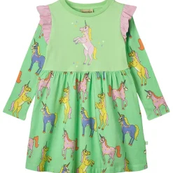 Unicorns Långärmad Klänning Minty Green Tea>Småfolk Sale