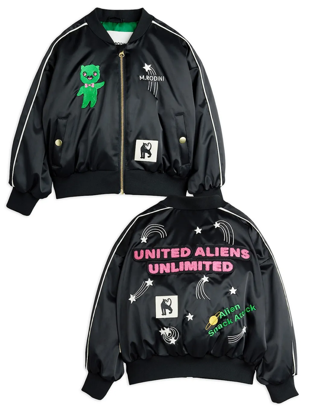 United Aliens Unlimited Baseballjacka I Satin Black>Mini Rodini Outlet