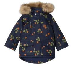 Val Thorens Mönstrad Parkas Med Hjortron Marinblå>Kuling Online