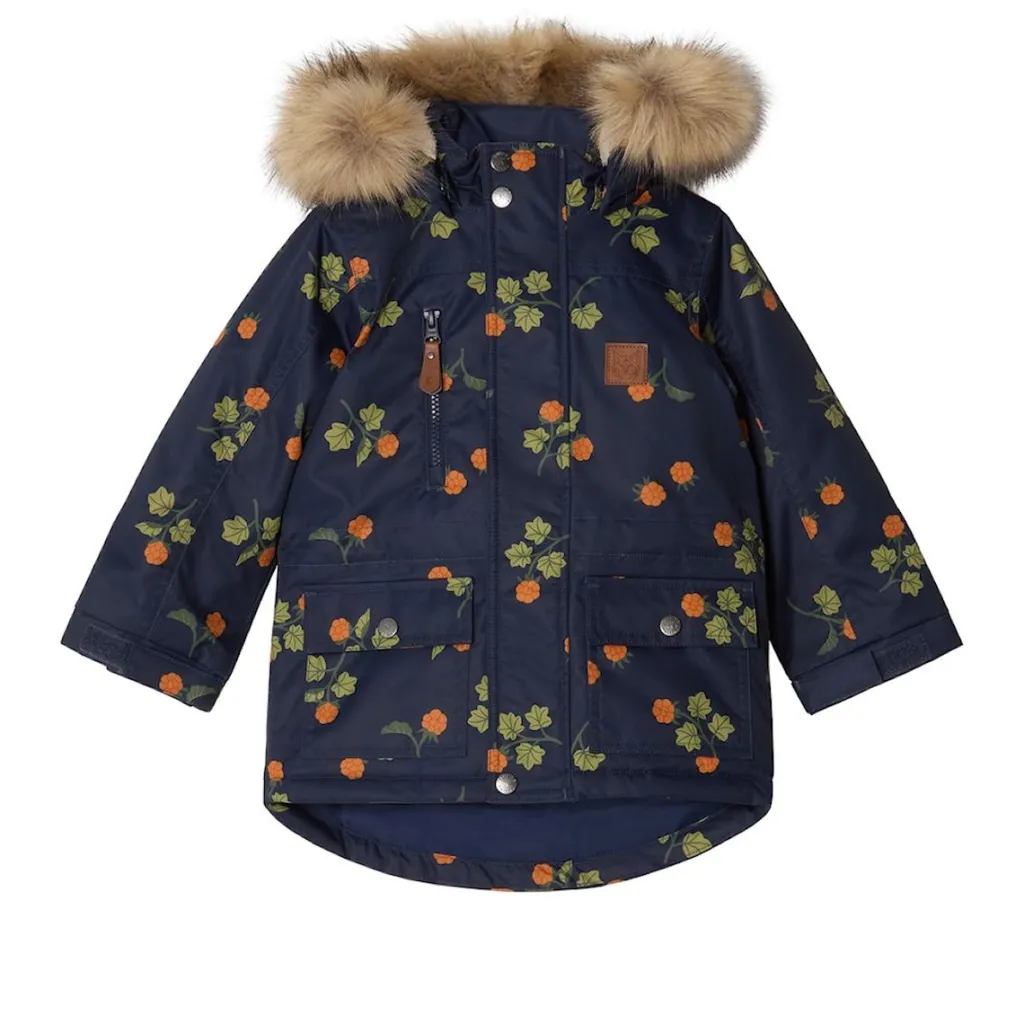 Val Thorens Mönstrad Parkas Med Hjortron Marinblå>Kuling Online