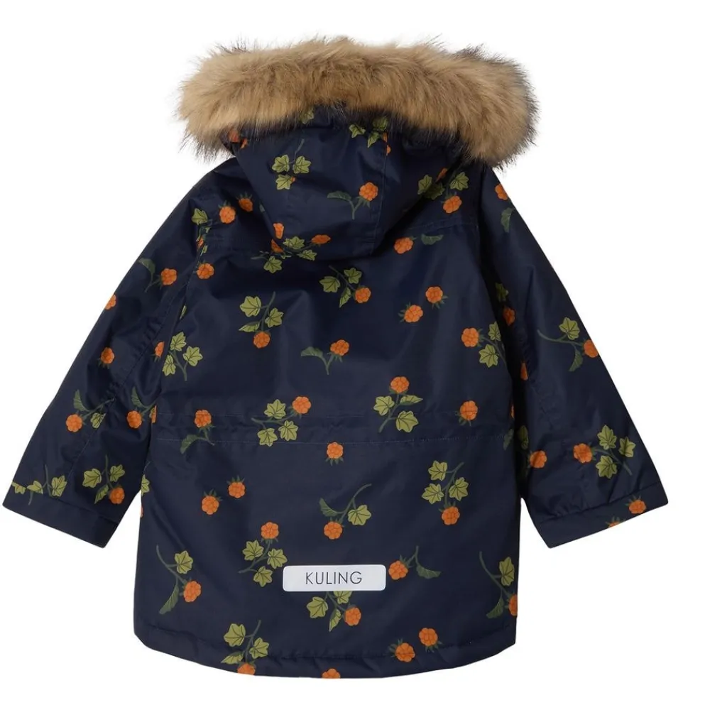Val Thorens Mönstrad Parkas Med Hjortron Marinblå>Kuling Online