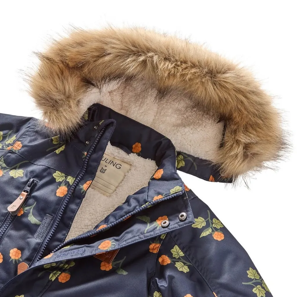 Val Thorens Mönstrad Parkas Med Hjortron Marinblå>Kuling Online