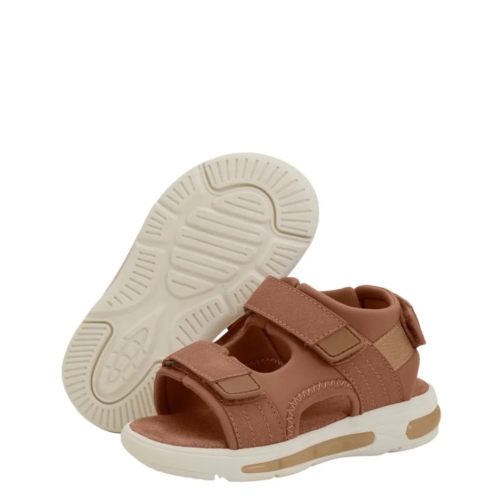 Velcro Blinkande Sandaler Mocha Mousse>EnFant New