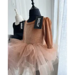 Velvet Planet Tutu Klänning i Caramel>DOLLY by Le Petit Tom Hot