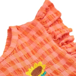 Vichy Baby Vävd Klänning Coral Pink>Bobo Choses Online