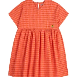 Vichy Vävd Klänning Fuchsia>Bobo Choses Sale