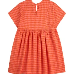 Vichy Vävd Klänning Fuchsia><noscript><img width=