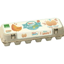 Memory Game - 12 Leksaksägg I Trä Med 6 Matchande Ljud Multi>Vilac Outlet