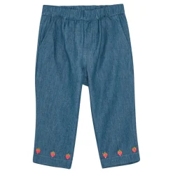 Vilma Byxor Mid Blue Strawberry>Flöss Discount