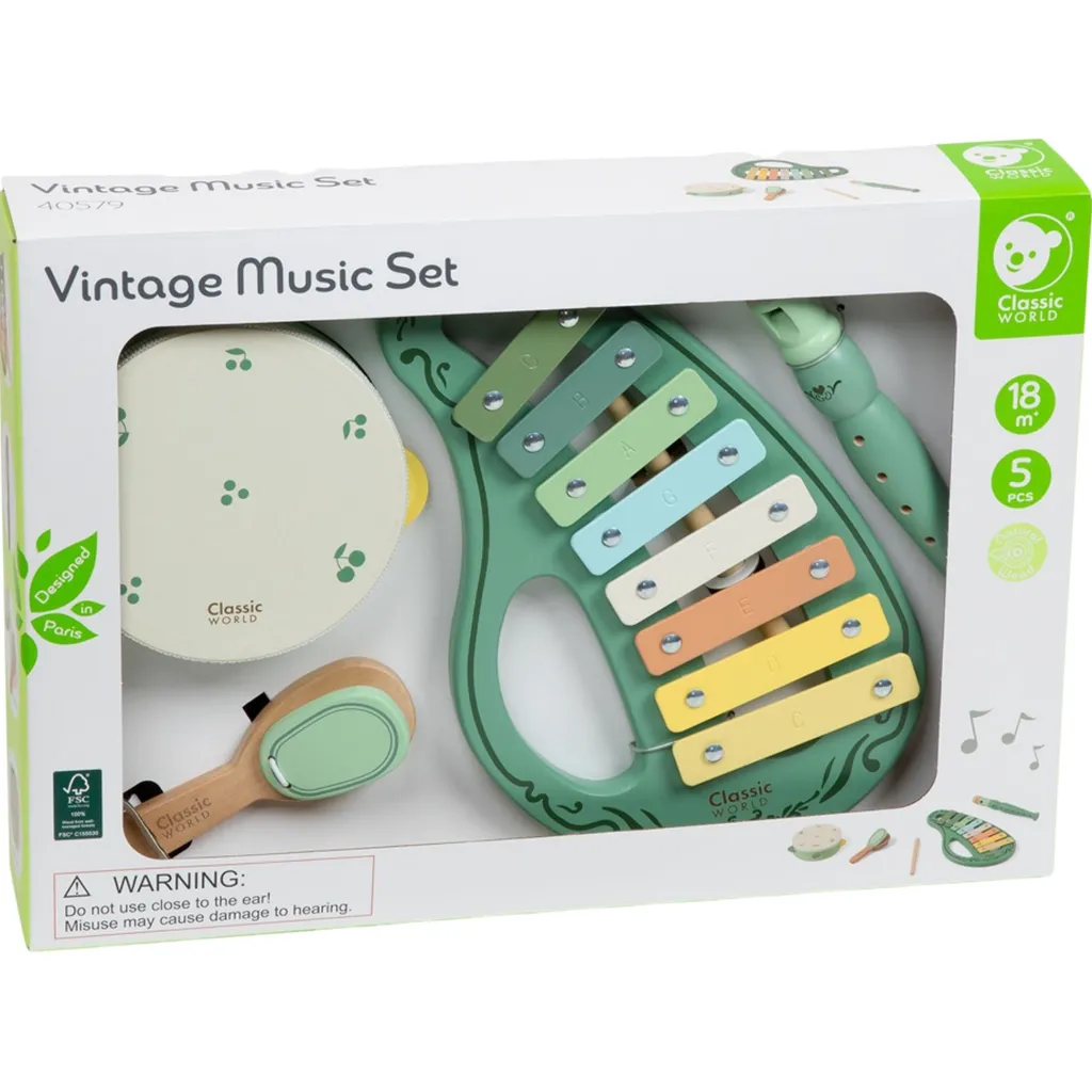 Vintage Musikinstrumentset Grön>Classic World Discount