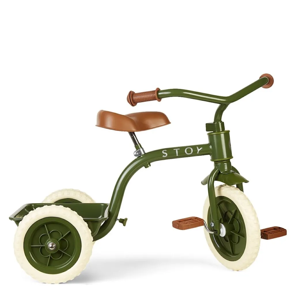 Vintage Trehjuling Army Green>Stoy
