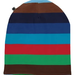 Vändbar Randig Mönstrad Mössa Medieval Blue>Småfolk New