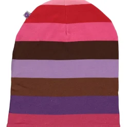 Vändbar Randig Mönstrad Mössa Purple Heart>Småfolk