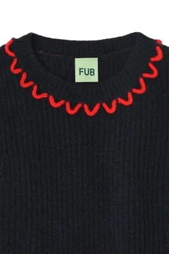 Väst I Lammull Dark Navy>FUB Online