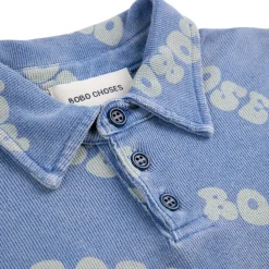 Wavy All Over Pikétröja, Våfflad Blue>Bobo Choses Best
