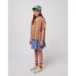 Wavy All Over Våfflad Kjol Blue>Bobo Choses Sale