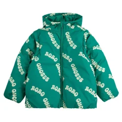 Wavy All Over Lätt Vadderad Anorak Green>Bobo Choses