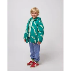 Wavy All Over Lätt Vadderad Anorak Green>Bobo Choses