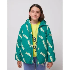 Wavy All Over Lätt Vadderad Anorak Green><noscript><img width=