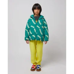 Wavy All Over Lätt Vadderad Anorak Green><noscript><img width=