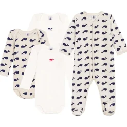 Whale Onesie Och 3-pack Baby Bodys Marshmallow Medieval>Petit Bateau Discount