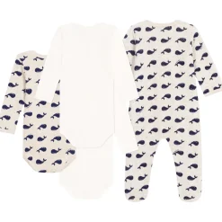 Whale Onesie Och 3-pack Baby Bodys Marshmallow Medieval>Petit Bateau Discount