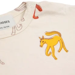 Wonder Horse Mönstrad Långärmad Baby T-shirt Naturvit>Bobo Choses New