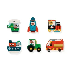 Wroom Pussel 22 Bitar - Transport Multi><noscript><img width=