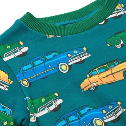 Yapeen Sweatshirt Med Bilar Beige Petroleum Green><noscript><img width=