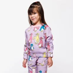 Yapeen Sweatshirt Med Pingviner Lila Heather Purple>Småfolk Discount