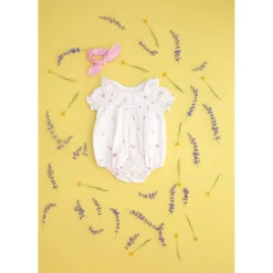 Yolia Romper Pink Bouquet Stripes>Louise Misha Online
