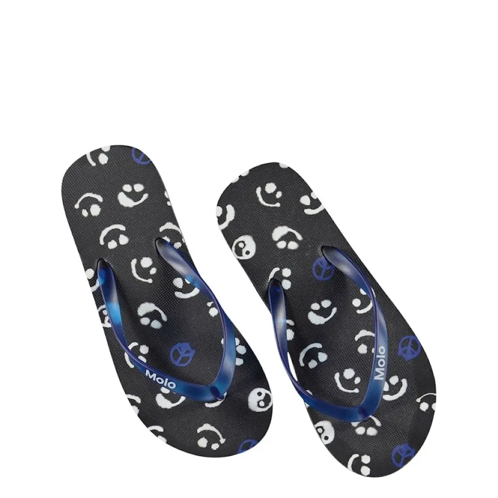 Zeppo Flip Flops Blue Signs>Molo Discount